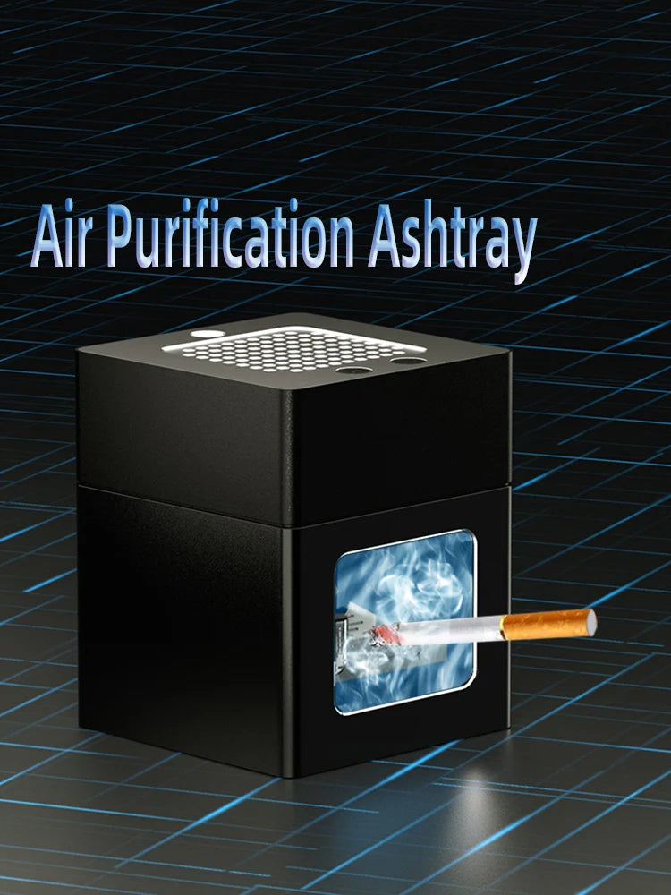 Smart ashtray with air purifier