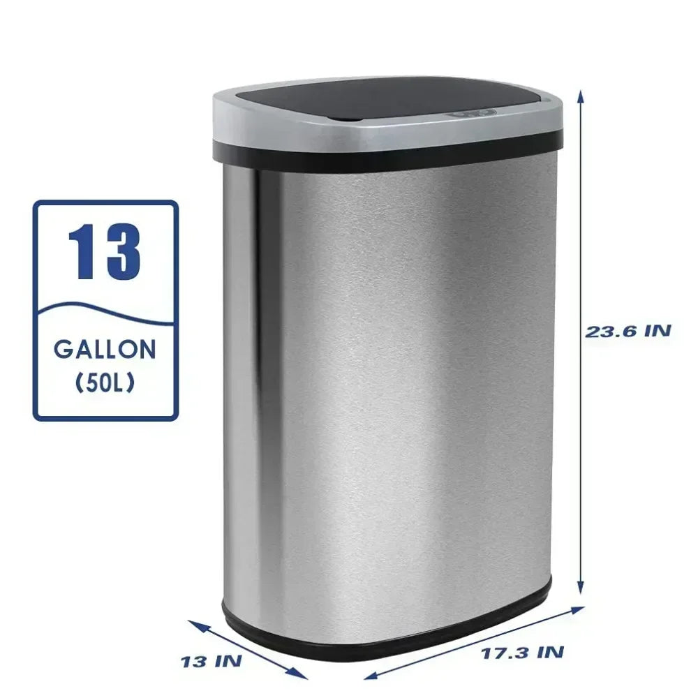 Smart Waste Bin with Lid - 50L Capacity for Home and Office